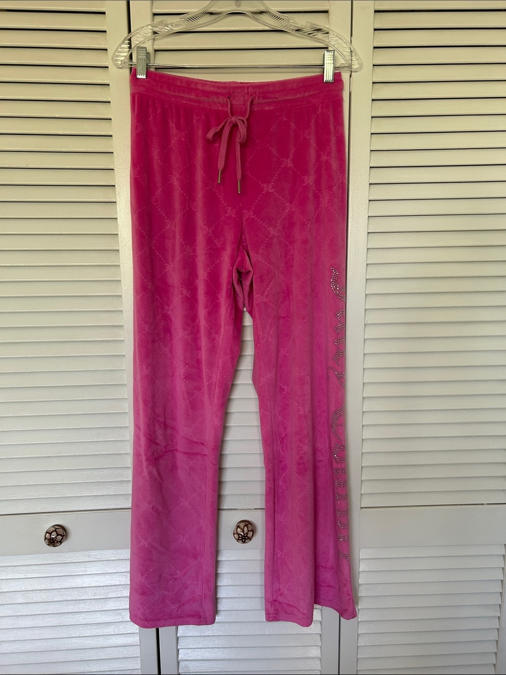 Juicy Couture Hot Pink Velour Drawstring Joggers